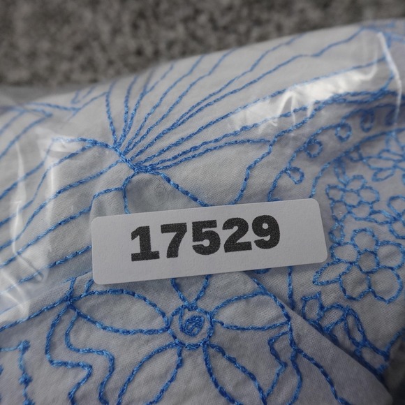 Lilly Pulitzer Dress Womens 10 White Blue Embroidered Sea Life Lace Trim V Neck - Picture 10 of 10